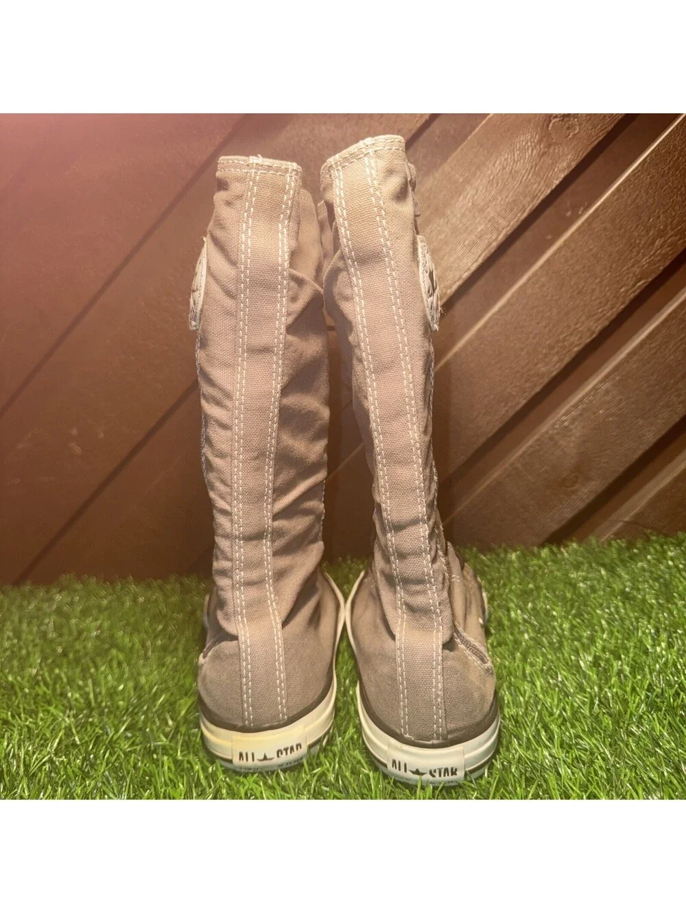 VTG Converse Chuck Taylor XX-Hi Knee High Gray Sneakers Size 2 Kids  626767F